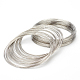 BENECREAT 250 Loop Jewelry Wire Platinum Memory Beading Wire Bangle Bracelet Wire for Wire Wrap DIY Jewelry Making (22 Gauge TWIR-BC0001-15P-1