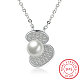 925 Sterling Silver Cubic Zirconia Pendant Necklaces NJEW-BB18739-8