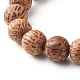 Bracelets extensibles en perles de bois de coco naturel BJEW-JB06642-02-5