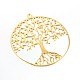 Filigree Tree of Life Brass Pendants KK-M171-01-2