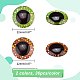 Benecreat 72 шт. 2 цвета стеклянные кабошоны с принтом глаз GGLA-BC0001-009-2