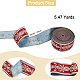 CHGCRAFT 5.47 Yards Vintage Jacquard Ribbon Ethnic Style Embroidery Ribbons Boho Lace Trim Jacquard Trim for DIY Sewing Crafting Home Decorations 1.18 Inches Wide OCOR-CA0001-27A-2