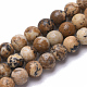 Chapelets de perles en jaspe avec images naturelles G-S281-43-3mm-1