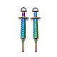 Gros pendentifs en alliage de couleur arc-en-ciel PALLOY-S180-123-NR-2