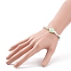 Bracelet extensible en perles de verre et cœur en acrylique pour enfants BJEW-JB08391-3