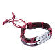 Unisex pulseras de cordón de cuero de moda BJEW-BB15581-C-4