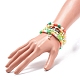 Saint Patrick's Day Freshwater Pearl & Handmade Polymer Clay Heishi Stretch Bracelets Sets BJEW-JB08768-8