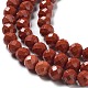 Natürliche rote Jaspis Perlen Stränge G-J400-E15-02-4