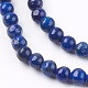 Lapis naturels teints brins de perles lazuli G-R173-4mm-01-3