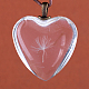 Pendentifs de coeur de verre en alliage X-GLAA-Q049-20mm-01AB-2