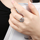 Moda rombo 925 de plata esterlina anillos de dedo de circonio cúbico RJEW-BB16671-7-7