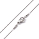 304 collar de cadena serpentina de acero inoxidable para hombres y mujeres NJEW-G076-01B-P-1