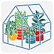BENECREAT Greenhouse Pattern Stencil DIY-WH0418-0015-1