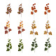 Crafans 30шт 6 цвета искусственный пластик кленовый лист AJEW-CF0001-03-1