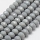 Opaque Solid Color Crystal Glass Rondelle Beads Strands EGLA-F046A-21-2