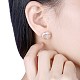 Clous d'oreilles en argent sterling à la mode EJEW-BB30025-RG-2
