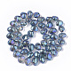 Chapelets de perles en verre électroplaqué X-EGLA-S189-002B-01-2