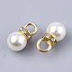 Colgantes de perlas de imitación de plástico abs de alto brillo X-RB-T011-01A-G-2