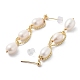 Boucles d'oreille en perles naturelles EJEW-P256-42G-2