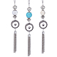 Gorgecraft 3Pcs 3 Style Interchangeable Alloy Snap Button Necklace Making FIND-GF0004-96-1