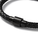 Кожаный плетеный браслет на круглом шнуре BJEW-F460-06EBP-3
