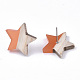 Boucles d'oreilles en résine et bois transparentes EJEW-N017-001A-D04-3