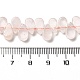 Granos naturales de abalorios de cuarzo rosa G-B064-B30-5