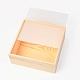 木製収納ボックス  アクリル透明カバーとハンドル付き  正方形  バリーウッド  2.25x8.5x26cm CON-B004-01B-3
