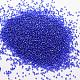 6/0 ラウンドガラスシードビーズ  銀は四角い穴が並ん  透明色  ブルー  3.6~4.0mm  穴：1.2mm  約5000個/ポンド SEED-J018-F6-68-2