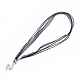 Waxed Cord and Organza Ribbon Necklace Making NCOR-T002-332-2