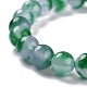 Cuentas de jade natural teñidas pulseras elásticas BJEW-G633-B-05-2