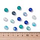 Kits de perles en verre craquelé & en verre peint à cuisson mixte HY-X0009-8mm-03-2