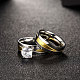 Romantic 316L titanium steel cubic zirconia pareja anillos para mujeres RJEW-BB06986-8A-4