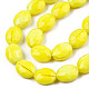 Chapelets de perles en verre opaque de couleur unie X-GLAA-N032-02M-2