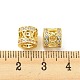 Brass Micro Pave Cubic Zirconia European Beads KK-H452-11G-3