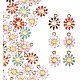 Pandahall elite 6 цвет ромашка подвески с цветком кулон растение цветок эмаль мотаться подвески бусины для ожерелья браслет серьги diy изготовление ювелирных изделий PALLOY-PH0005-67-1