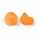 つや消しアクリルビーズキャップ  花  オレンジ  12x12x9mm  穴：1.2mm  約1700個/500g MACR-S371-10A-724-2