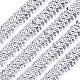 Pandahall 1 rotolo di plastica paillette elastico trim argento paillettes nastro piatto rotondo ornamento accessori per la creazione di gioielli 25x1.5mm PVC-PH0001-12-1