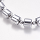 Colliers de perles en hématite synthétique sans magnétiques NJEW-K097-01A-2