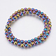 Electroplate Non-Magnetic Synthetic Hematite Beads Strands G-F585-C02-6mm-2