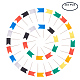 PandaHall Elite プラスチックマップピン  引き抜きプッシュピン  旗の旗  オフィス＆スクール用品  スチールピンと  ミックスカラー  7.2x1.2x8cm  35個/カラー  245個/箱 AJEW-PH0016-10-1