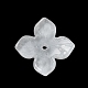 ガラスビーズキャップ  あじさいの花  ホワイト  17x17x4mm  穴：1.4mm GLAA-A011-18D-1