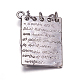 Ideas for Valentines Day Gifts for Him Zinc Alloy Love Note Pendants PALLOY-A15463-AS-FF-2