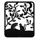 Creatcabin gatti neri arte della parete albero decorazione in metallo sculture da parete frontoni decorativi appesi ornamento pittura per la casa soggiorno cucina bagno camera da letto inaugurazione della casa ufficio 11.8 x 10.2 pollice AJEW-WH0306-023-1