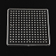 Square abc Kunststoff pegboards für 5x5mm Heimwerker Fuse beads verwendet, Transparent, 79x79x5 mm