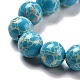 Brins de perles de jaspe impérial synthétiques G-E568-01B-05-3