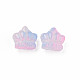 Two Tone Transparent Spray Painted Glass Beads GLAA-Q092-02-C10-2