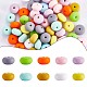 100Pcs Silicone Beads 14mm Silicone Abacus Beads Rubber Beads Large Hole Colored Loose Spacer Beads for DIY Necklace Bracelet Keychain Craft Jewelry Making JX323A-1