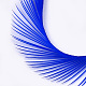 ガチョウフェザー服飾材料パーツ  染め  ブルー  150~265x3~4ミリメートル  100個/バンドルに関する FIND-T037-09B-3