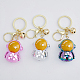 DICOSMETIC 6Pcs 3 Colors Cute Astronaut Key Ring Acrylic Spaceman Keychain With Sonance Bell Keyring Suitable For Key Loss Prevention Bag Ornament Key Hanging Decoration KEYC-DC0001-10-4